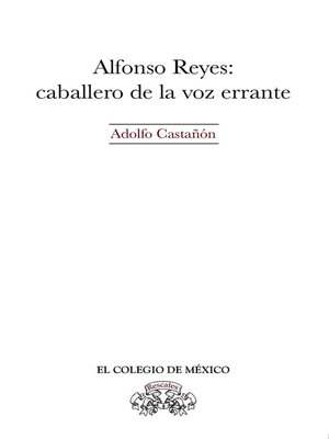 cover image of Alfonso Reyes
